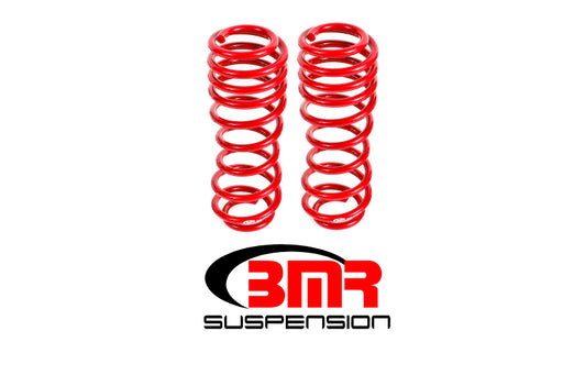 BMR 05-14 S197 Mustang GT/GT500 Rear Handling Version Lowering Springs - Red BMR Suspension Lowering Springs