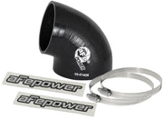 aFe Magnum FORCE CAI Univ. Silicone (3.5in to 3in ID / 75 Deg.) Elbow Reducing Coupler - Black aFe Air Intake Components