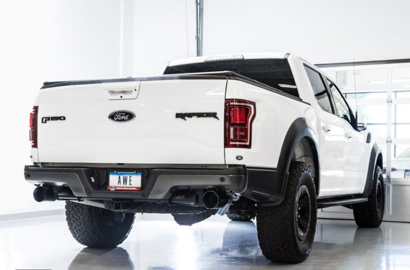 AWE Tuning 2017+ Ford Raptor 0 FG Performance Exhaust System - w/ Diamond Black Tips AWE Tuning Catback