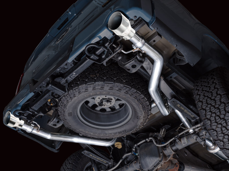 AWE Tuning 2021+ Ford F150 Tremor w/ Bumper Cutouts 0FG Non-Resonated Cat-Back w/ Chrome Silver Tips AWE Tuning Catback