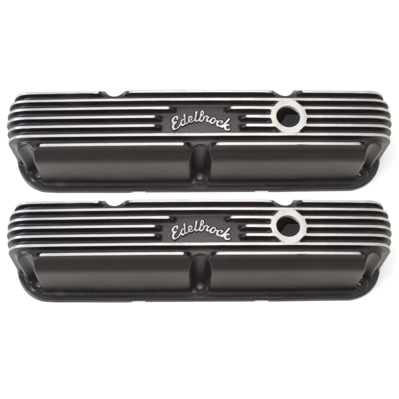 Edelbrock Valve Cover Classic Series Chrysler La 318-340-360 CI V8 Black Edelbrock Valve Covers