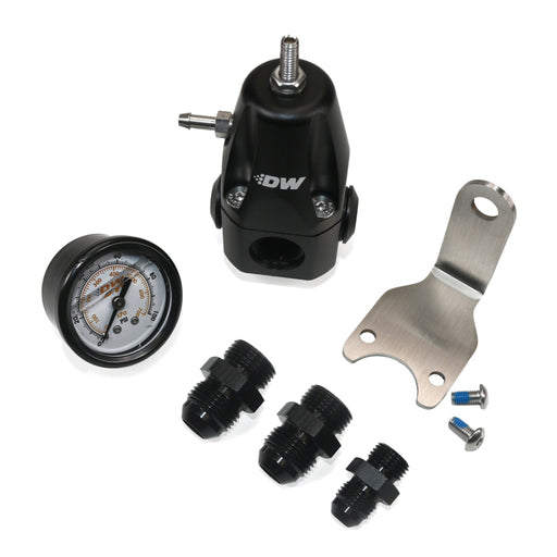 DeatschWerks DWR1000 AFPR + Pressure Gauge + 8AN & 6AN Fittings - Anodized Black DeatschWerks Fuel Pressure Regulators