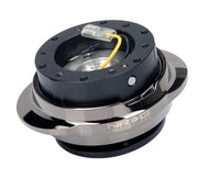 NRG Quick Release Kit - Black Body/ Black Chrome Oval Ring NRG Quick Release Adapters