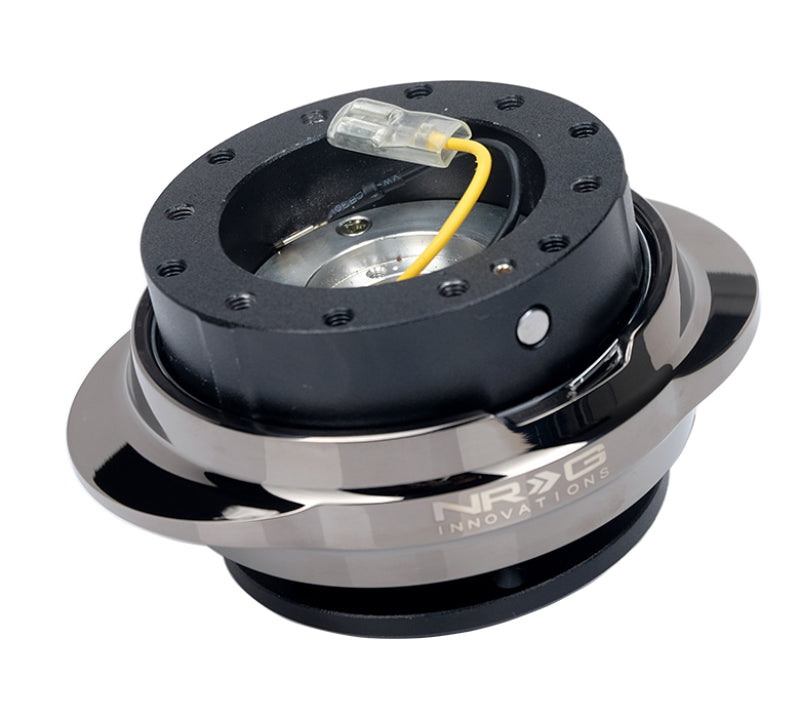 NRG Quick Release Kit - Black Body/ Black Chrome Oval Ring NRG Quick Release Adapters