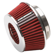 Edelbrock Air Filter Pro-Flo Series Conical 3 7In Tall Red/Chrome Edelbrock Air Filters - Universal Fit