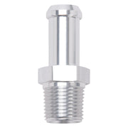 Edelbrock Hose End Straight 3/8In NPT to 1/2In Barb Clear Anodize Edelbrock Fittings
