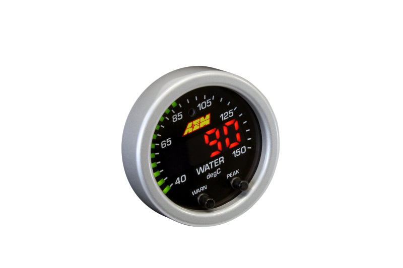 AEM X-Series Temperature 100-300F Gauge Kit (ONLY Black Bezel and Water Temp. Faceplate) AEM Gauges
