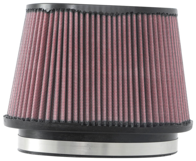 K&N Universal Rubber Filter 6.25in x 4in Oval FLG / 7.375in x 5.5in Base / 6.25in x 4in Top / 5in H K&N Engineering Air Filters - Universal Fit