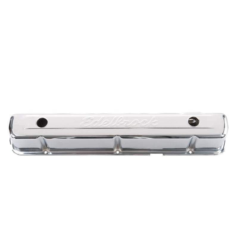 Edelbrock Valve Cover Signature Series Chevrolet 1962-2001 194-292 CI Inline 6 Chrome Edelbrock Valve Covers