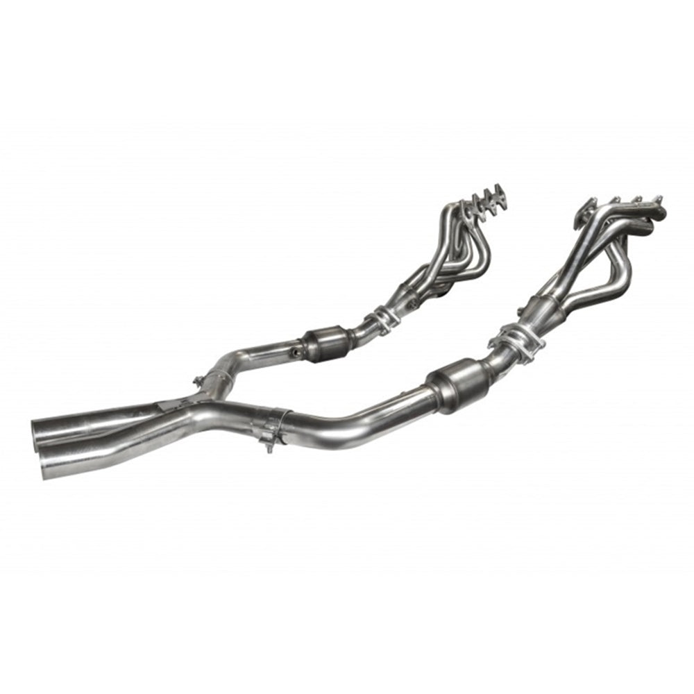 Kooks 05-10 Ford Mustang GT Manual 1 5/8in x 2 1/2in SS Long Tube Headers and OEM Catted SS X Pipe 1131H020