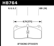 Hawk AP Racing CP7555D70 DTC-60 AP Racing Brake Pads Hawk Performance Brake Pads - Racing