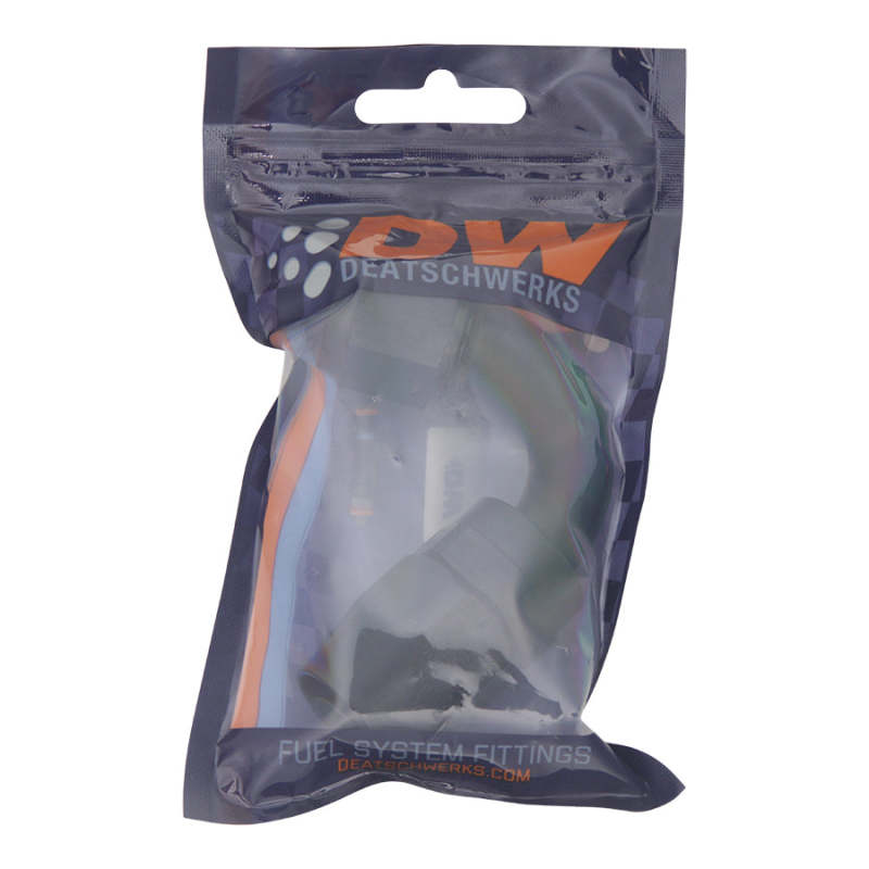 DeatschWerks 10AN Female Flare Swivel 120-Degree Hose End CPE - Anodized Matte Black DeatschWerks Fittings