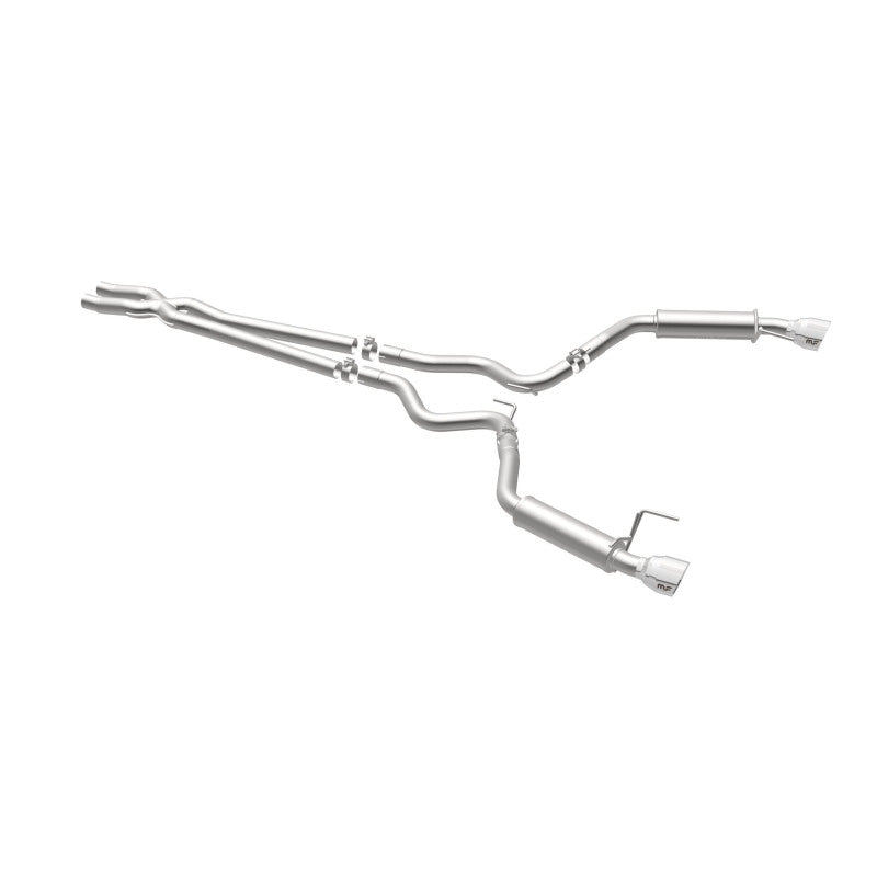 MagnaFlow Cat Back, SS, 2.5in, Competition, Dual Split Polished 4.5in Tips 2015 Ford Mustang V6 3.7L Magnaflow Catback