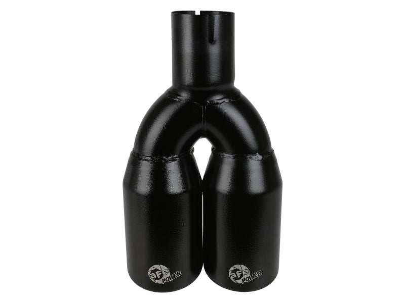 aFe MACH Force-Xp 409 Stainless Steel Clamp-on Exhaust Tip 2.5in Inlet 3.5in Outlet - Black aFe Tips