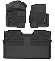 Husky Liners 15-23 Ford F-150 SuperCrew Weatherbeater Black Front & 2nd Seat Floor Liners Husky Liners Floor Mats - Rubber