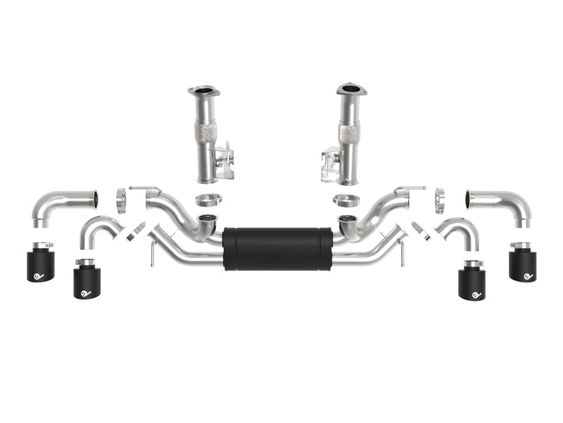 aFe MACH Force-Xp 2-1/2in 304SS Cat-Back 2020 Chevy Corvette (C8) 6.2L - Black Tip aFe Catback