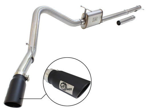 aFe MACHForce XP Exhaust 3in-3.5in SS Single Side Ext CB w/ Black Tip 99-04 Ford F150 V8 5.4L/6.8L aFe Catback