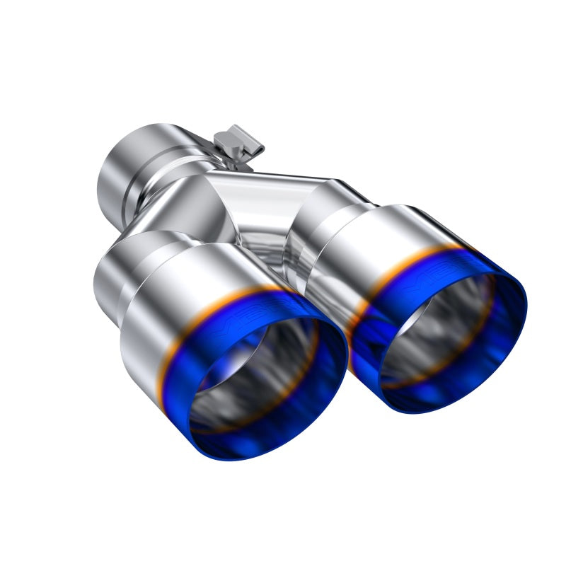 MBRP Burnt End Tip 2.5 ID, Dual 3.5 OD Out, 9.5 length, Single wall 304 Stainless Steel MBRP Tail Pipes