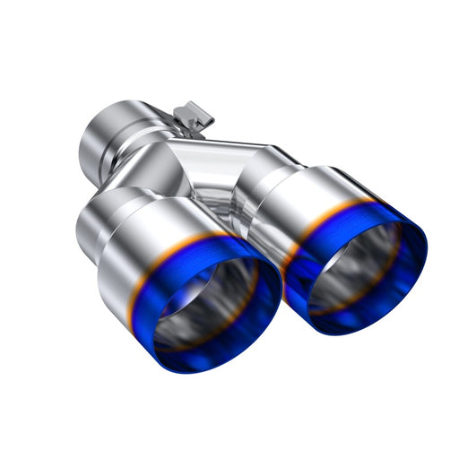 MBRP Burnt End Tip 2.5 ID, Dual 3.5 OD Out, 9.5 length, Single wall 304 Stainless Steel MBRP Tail Pipes