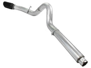 aFe Atlas 5in DPF-Back Aluminized Steel Exh Sys, Ford Diesel Trucks 08-10 V8-6.4L (td) Black tip aFe DPF Back