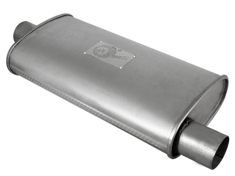aFe Scorpion Replacement Alum Steel Muffler Double Layer 2-1/2in In/Out Center/Offset 18inL x9inW aFe Catback