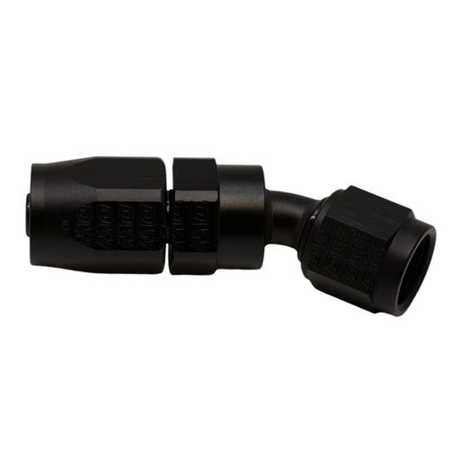DeatschWerks 6 AN Female Flare Swivel 30-Degree Hose End CPE - Anodized Matte Black DeatschWerks Fittings