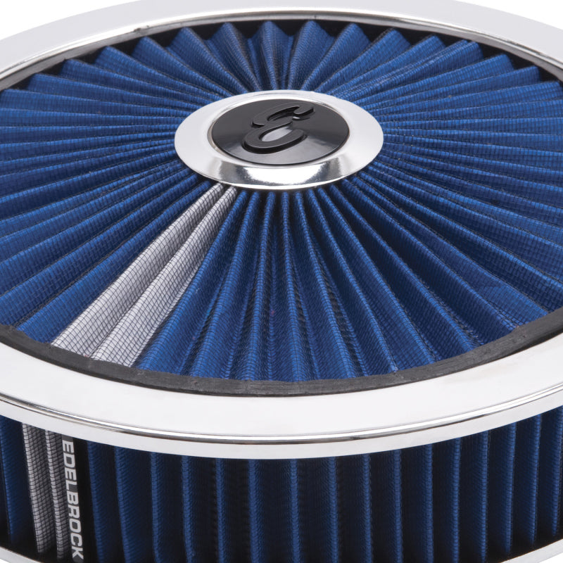 Edelbrock Air Cleaner Pro-Flo High-Flow Series Round Filtered Top 14In Dia X 3 125In Edelbrock Air Filters - Universal Fit