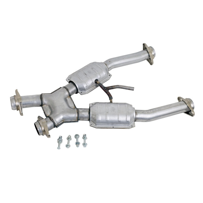 BBK 94-95 Mustang 5.0 Short Mid X Pipe With Catalytic Converters 2-1/2 For BBK Long Tube Headers BBK X Pipes