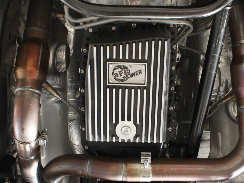 aFe Power Transmission Pan Black Machined 09-14 Ford 6R80 F-150 Trucks aFe Diff Covers