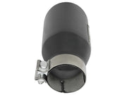 aFe MACH Force-Xp 3in 304 SS Metallic Black Exhaust Tip 3in In x 4-1/2in Out x 9in L Clamp-On Right aFe Catback