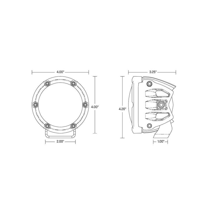 Rigid Industries 360-Series 4in LED Off-Road Diffused Beam - RGBW Backlight (Pair) Rigid Industries Light Bars & Cubes