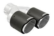 MBRP 3in ID / Dual 4in OD Out Staggered L 9.37in / R 9.87in Dual Wall Carbon Fiber Univ Exhaust Tip MBRP Tips