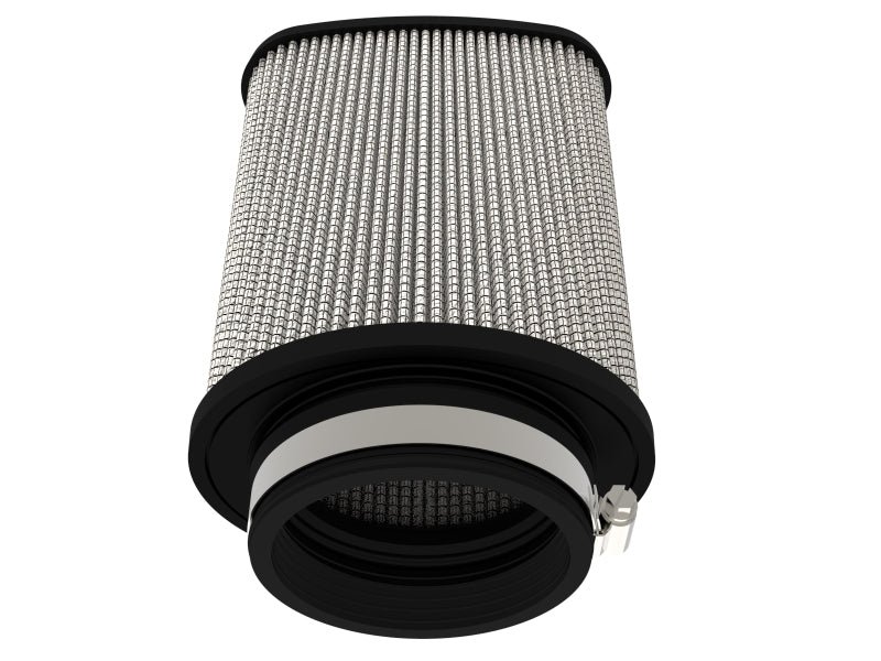 aFe Magnum FLOW Pro DRY S Universal Air Filter 3.5in Flange 5.75x5in Base 6x2.75in Top 6.5in Height aFe Air Filters - Universal Fit