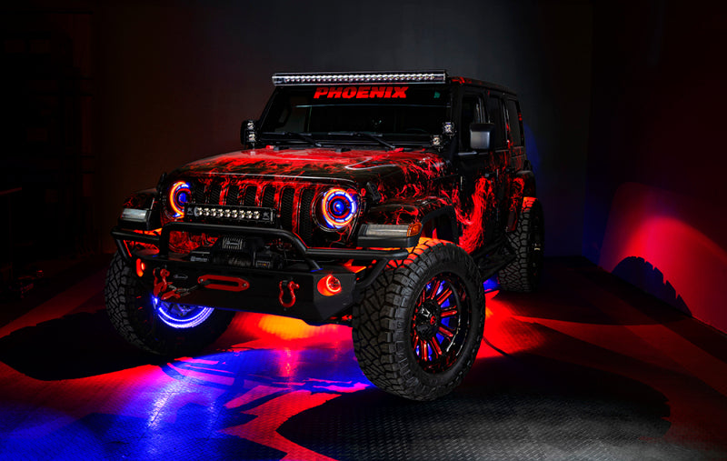 Oracle Bluetooth + RF Underbody Rock Light Kit - 8 PCS - ColorSHIFT ORACLE Lighting Light Bars & Cubes