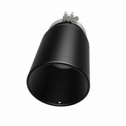 MagnaFlow Tip Stainless Black Coated Single Wall Round Single Outlet 6in Dia 5in Inlet 13in L Magnaflow Tips