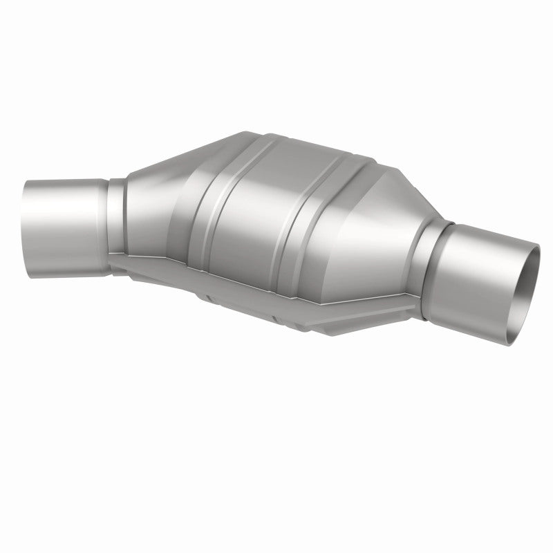 MagnaFlow Universal Catalytic Converter 2in Inlet/Outlet Angled Offset/Center Oval (California) Magnaflow Catalytic Converter Universal