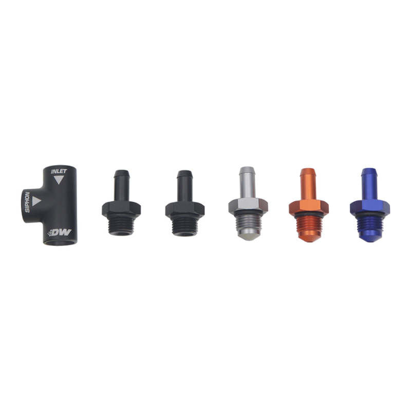 DeatschWerks Universal Venturi Siphon Jet 5/16in Hose Barb to 6AN ORB Female - Anodized Matte Black DeatschWerks Fittings