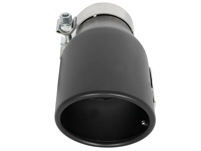 aFe MACH Force-Xp 409 SS Exhaust Tip Black (Left Side) 3in In x 4-1/2in Out x 9in L Clamp-On aFe Tips