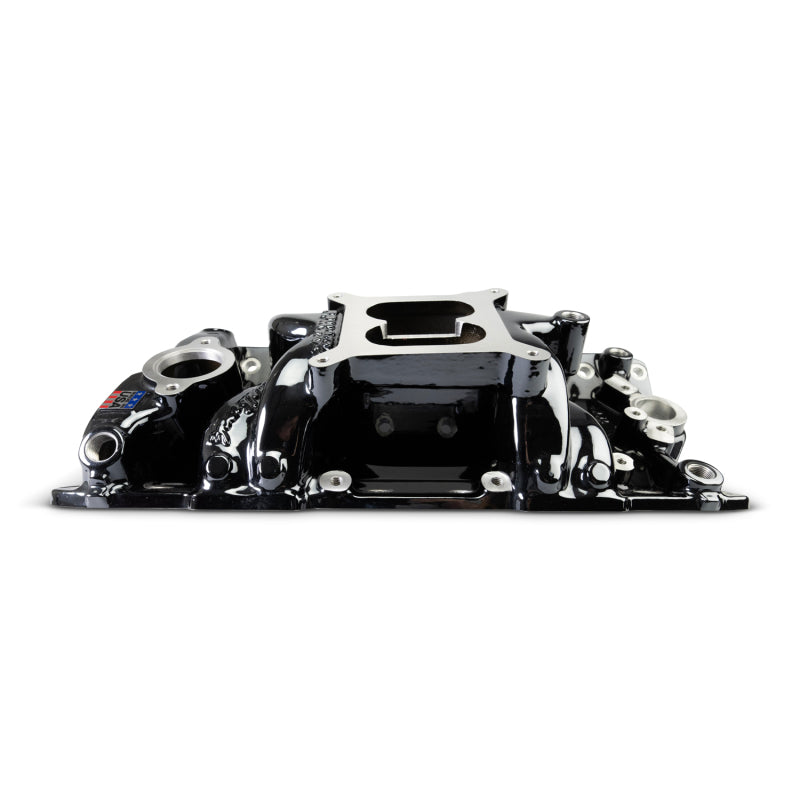 Edelbrock Chevy Small Block Performer RPM AIR-Gap Intake Manifold Black Plasma Finish Edelbrock Intake Manifolds