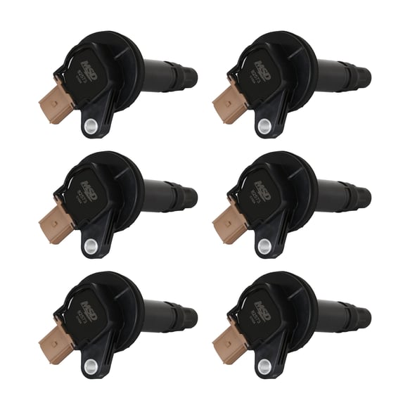 MSD Ignition Coil - Ford EcoBoost - 3.5L V6 - 3-Pin Connector - Black - 6-Pack 825763 MSD Autoparts