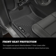 Husky Liners 04-08 Ford F-150 SuperCrew Cab Pickup 2nd Row Floor Liner (Black) Husky Liners Floor Mats - Rubber