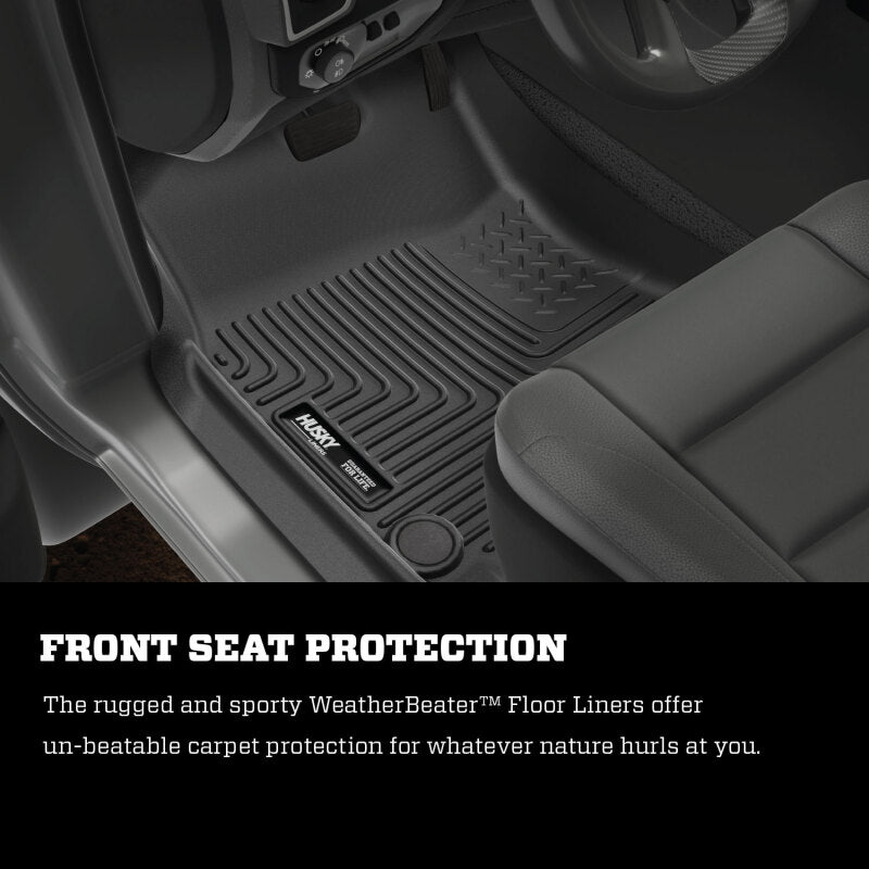 Husky Liners 1999-2007 Ford F-250 Super Duty Crew Cab Pickup WeatherBeater Floor Liners (Black) Husky Liners Floor Mats - Rubber