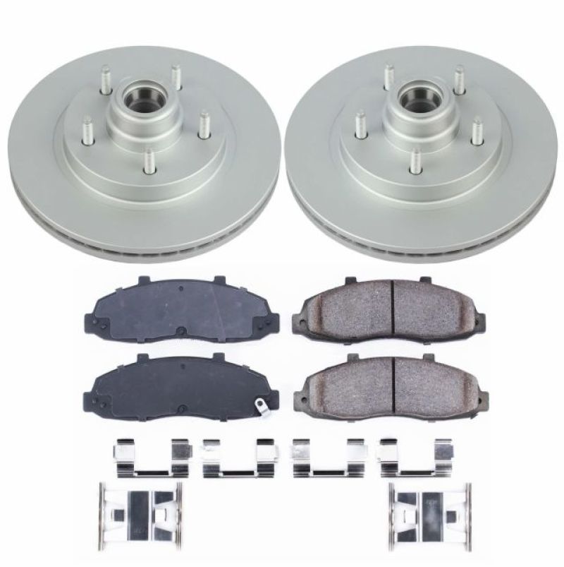 Power Stop 97-00 Ford F-150 Front Z17 Evolution Geomet Coated Brake Kit PowerStop Brake Kits - Performance Blank