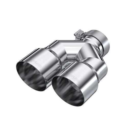 MBRP 3in ID / Dual 4in OD Out Staggered L 9.87in / R 9.37in Single Wall T304 SS Univ Exhaust Tip MBRP Tips