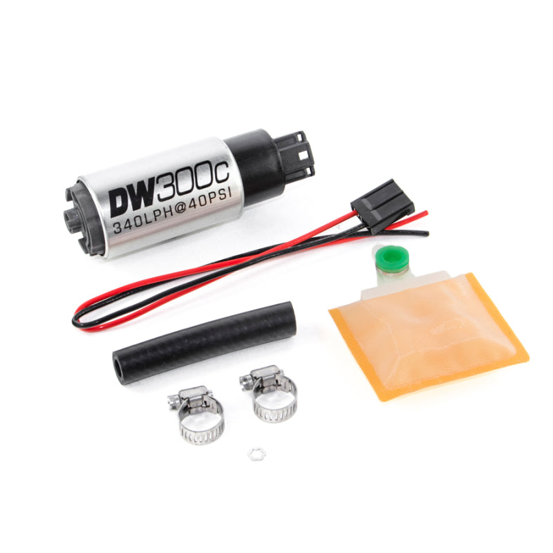 DeatschWerks 340lph DW300C Compact Fuel Pump w/ Universal Install Kit (w/o Mounting Clips) DeatschWerks Fuel Pumps
