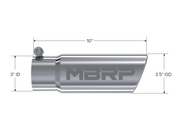 MBRP Universal Tip 3in O.D. Angled Rolled End 3 inlet 10 length MBRP Steel Tubing
