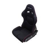 NRG FRP Bucket Seat - Reclinable (Black Cloth w/Red Stitching) NRG Race Seats