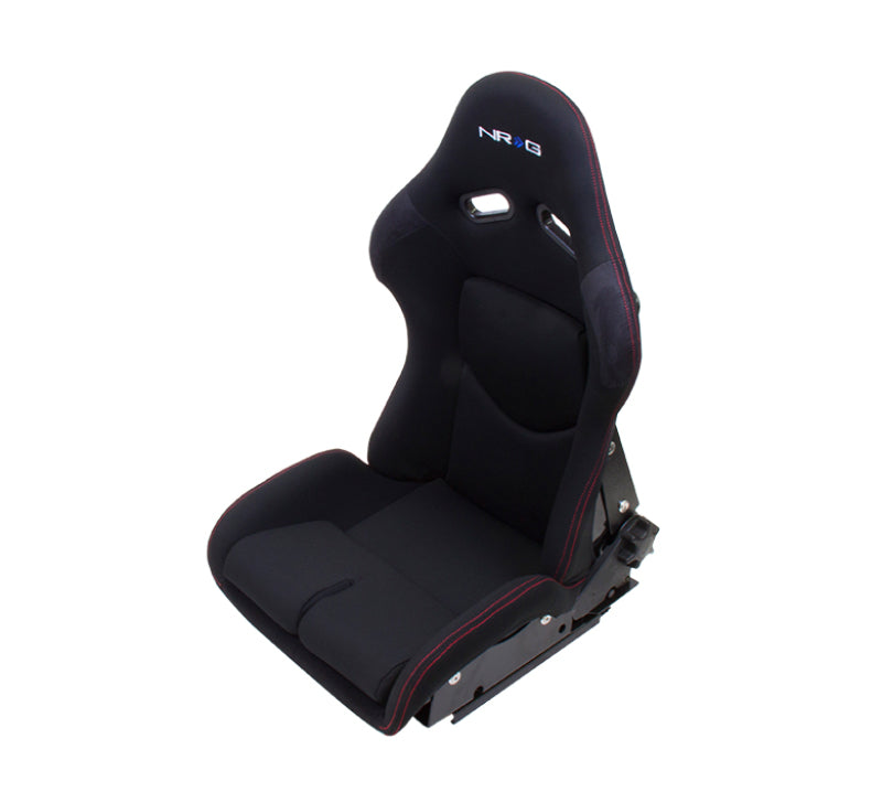 NRG FRP Bucket Seat - Reclinable (Black Cloth w/Red Stitching) NRG Race Seats