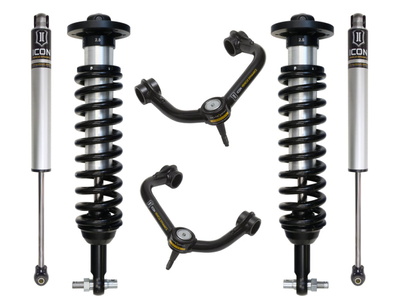 ICON 2015+ Ford F-150 2WD 0-3in Stage 2 Suspension System w/Tubular Uca ICON Coilovers