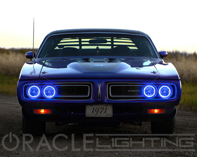 Oracle Pre-Installed Lights 5.75 IN. Sealed Beam - Blue Halo ORACLE Lighting Headlights